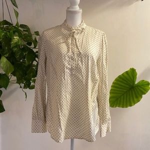 Black and White Polkadot Blouse